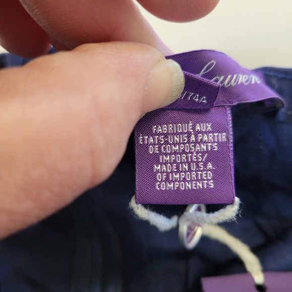 Ralph Lauren Purple Label Navy Blue Wide Leg Sailor Button Palazzo Pants Size 6 - Picture 10 of 14